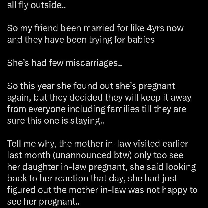 Woman Blames Mother-in-Law’s Remark for Miscarriage at Six Months
