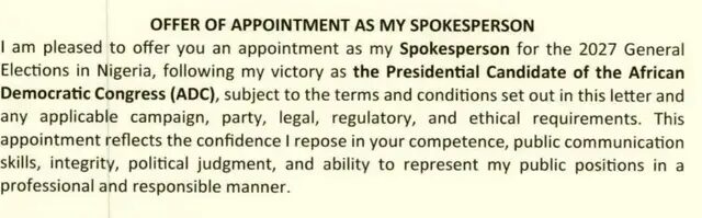 Atiku Abubakar Appoints Actor-Politician Okonkwo as Spokesperson