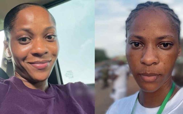 Nigerian Lady Shows Dramatic Physical Change After Three Days at NYSC Camp