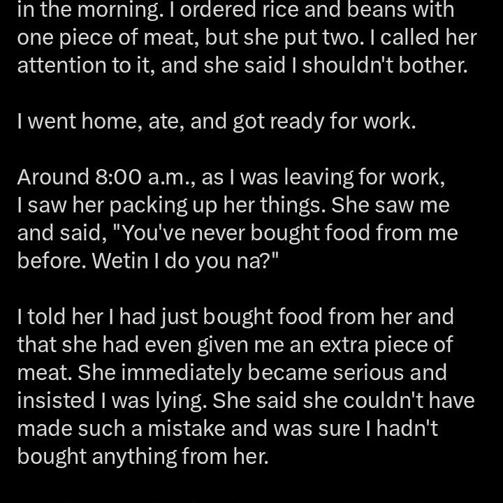 Man Gets Extra Meat From Food Vendor, Later Learns It Was Husband’s Meal