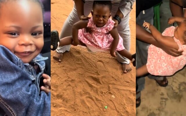 UK-Born Baby Refuses to Touch Nigerian Soil on First Visit