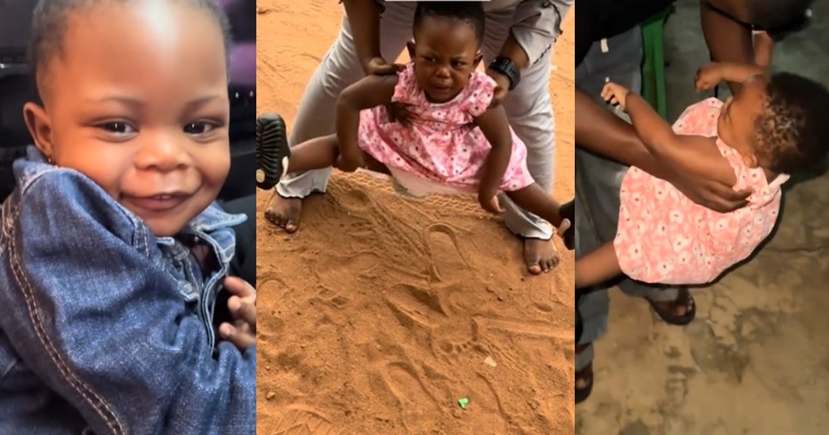 UK-Born Baby Refuses to Touch Nigerian Soil on First Visit