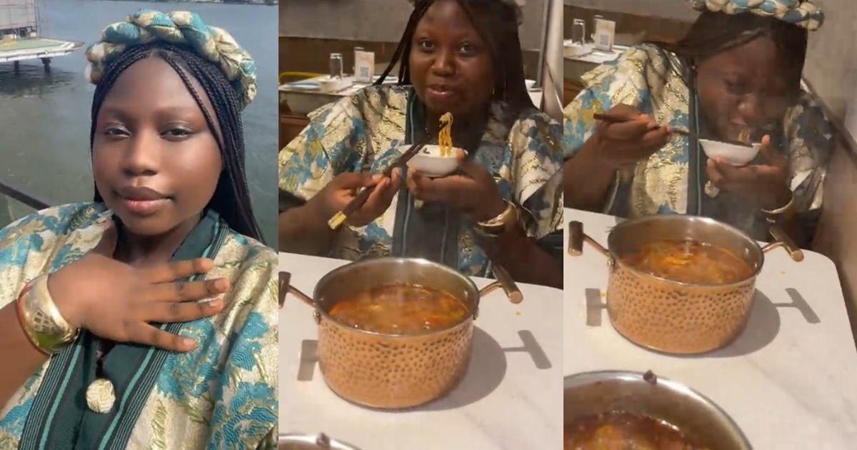 Nigerian Lady Regrets Eating Hot Chinese Noodles in Viral Video